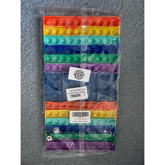 Pop Kids Games Fidget Toy Pop Rainbow Game Board Fidget Popper Toy Sensory New - Picture 2 of 9